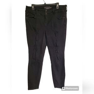 Women's Torrid Black Distressed Jegging Jeans | Size 18R